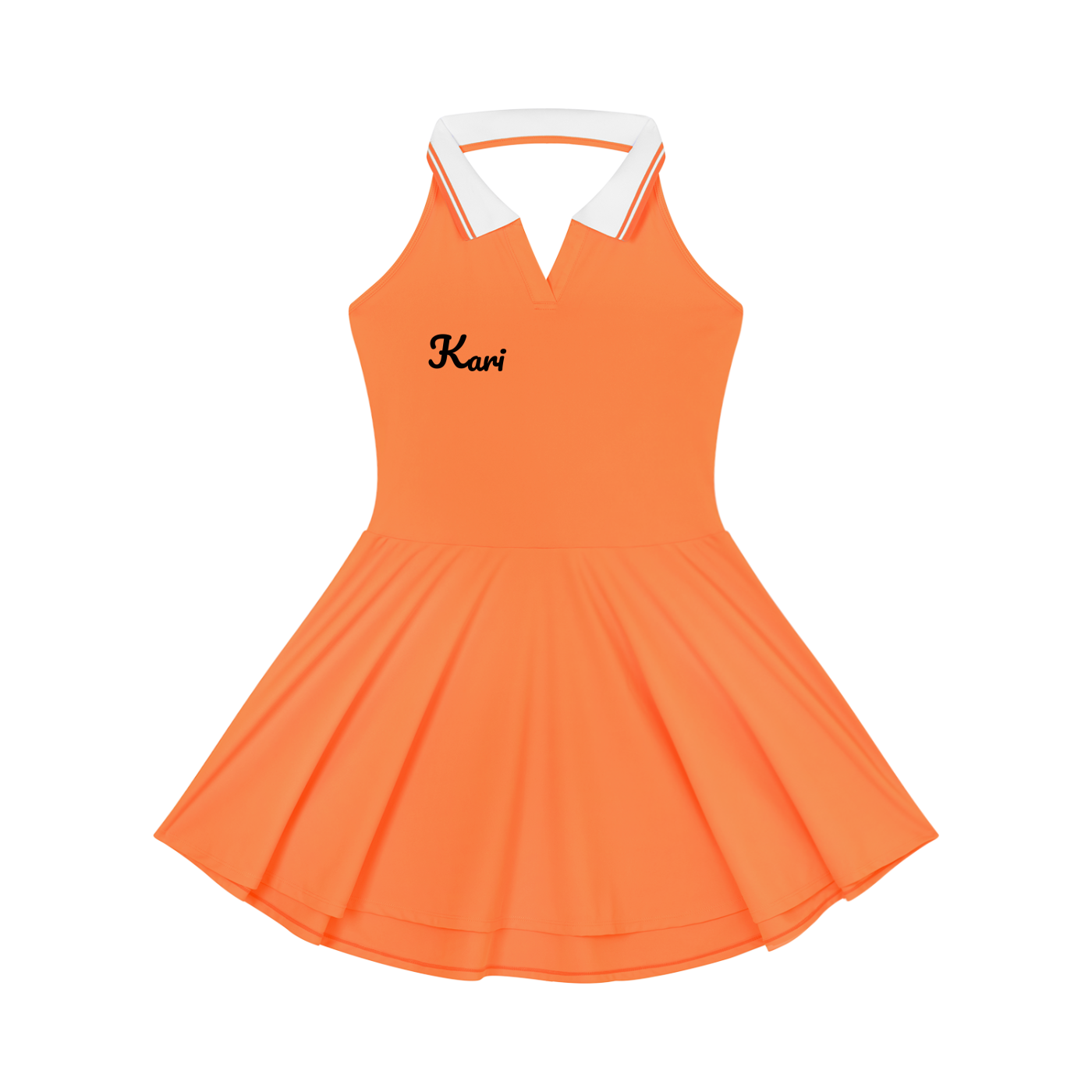 Women's Collared Halter A-Line Tennis Dress