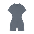 Women's Quarter-Zip Short Sleeve Romper