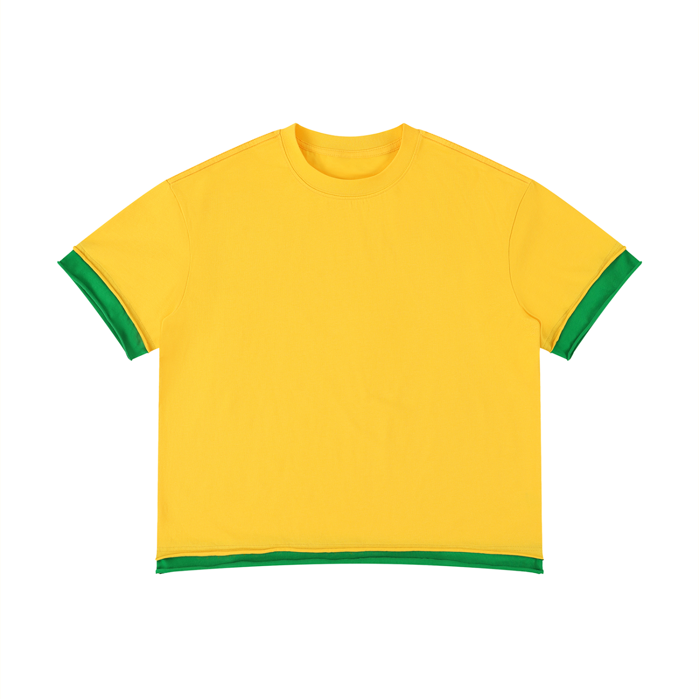Unisex Boxy Color Block T-Shirt