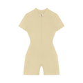 Women's Quarter-Zip Short Sleeve Romper
