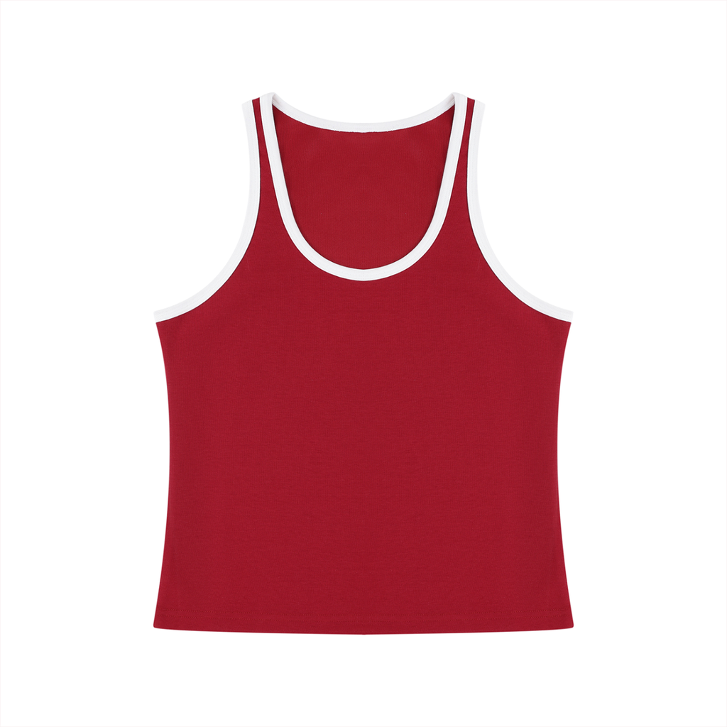 Women's Color Block Cropped Tank Top