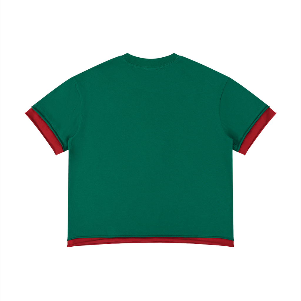 Unisex Boxy Color Block T-Shirt