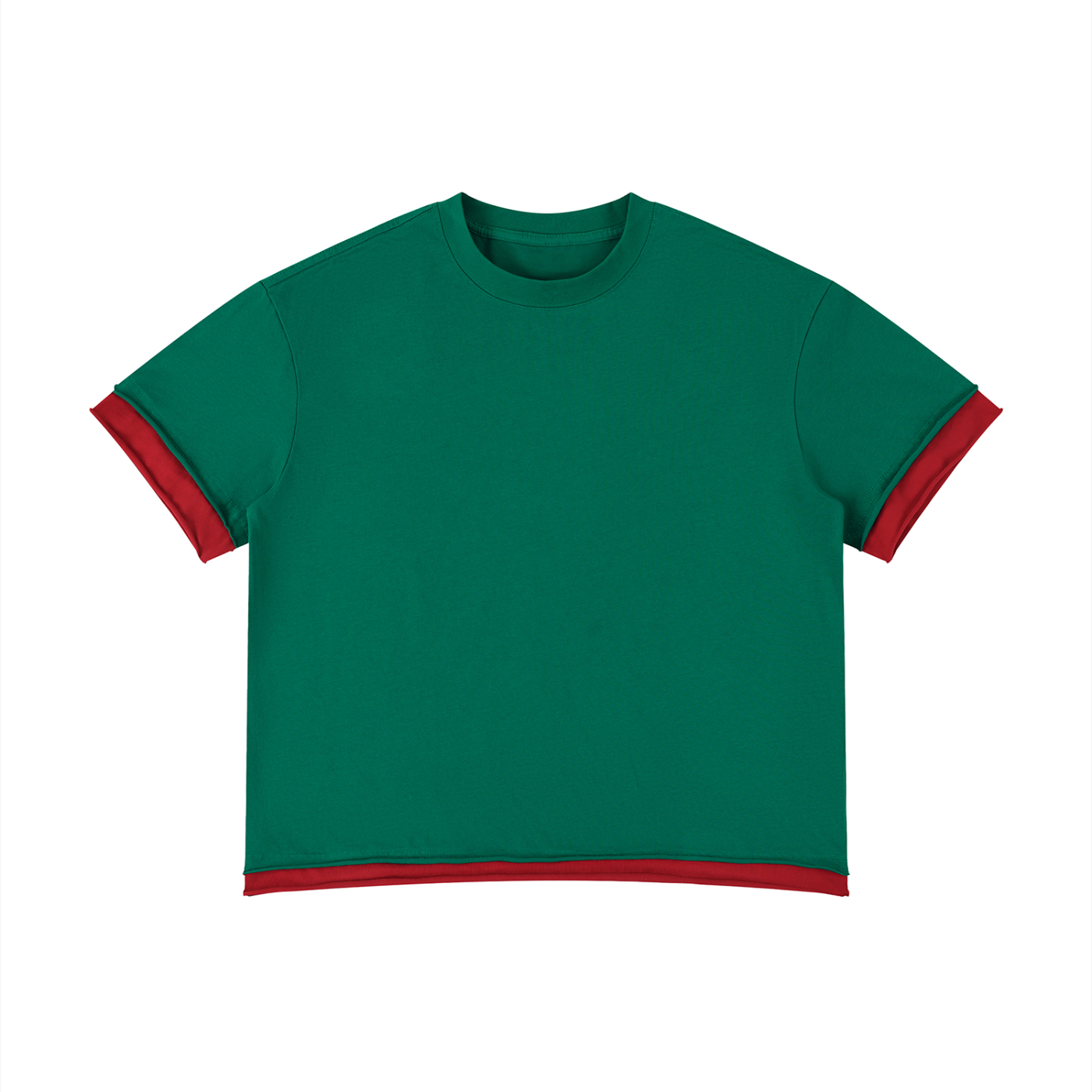 Unisex Boxy Color Block T-Shirt
