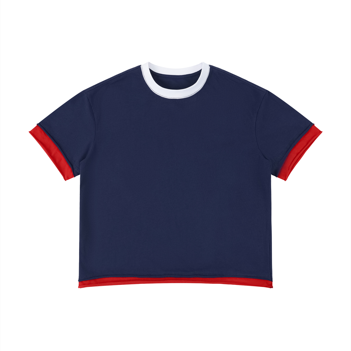 Unisex Boxy Color Block T-Shirt