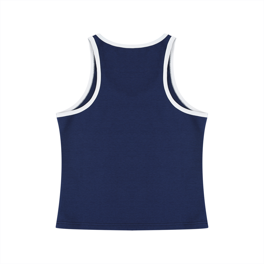 Women's Color Block Cropped Tank Top